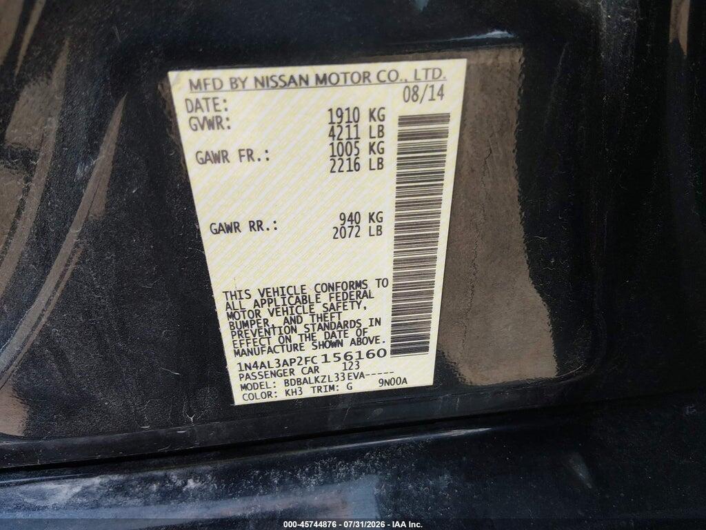 1N4AL3AP2FC156160 2015 NISSAN ALTIMA photo no. 9