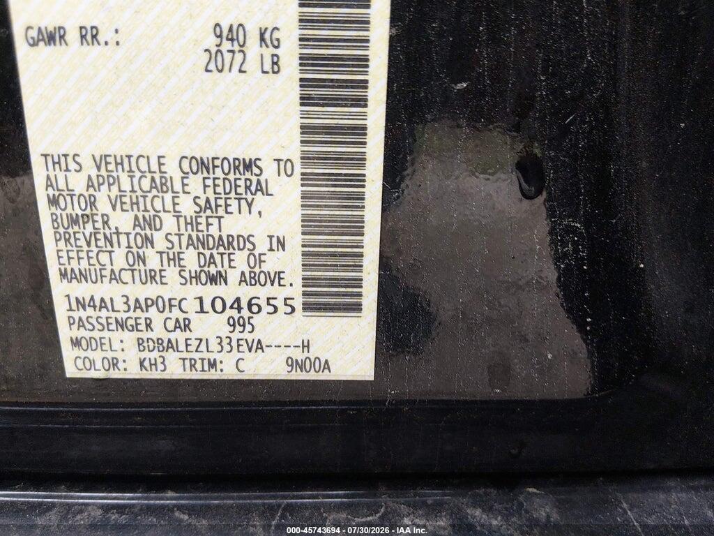 1N4AL3AP0FC104655 2015 NISSAN ALTIMA photo no. 9
