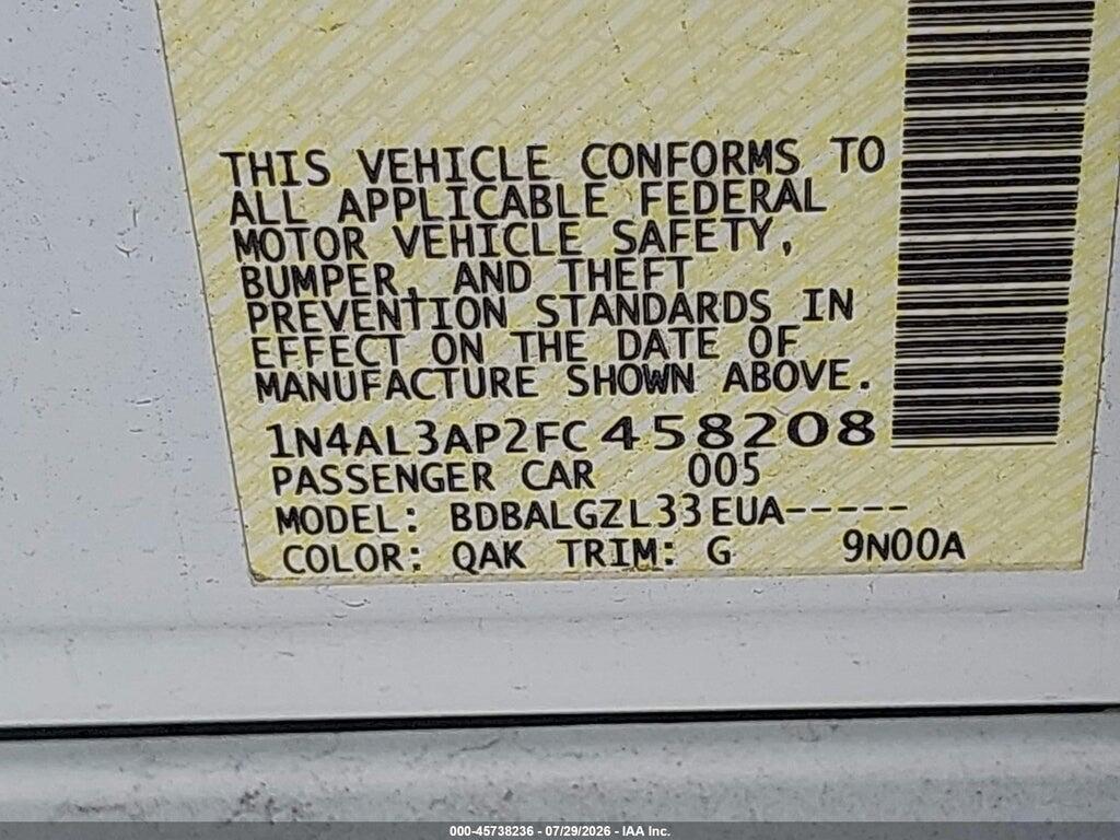 1N4AL3AP2FC458208 2015 NISSAN ALTIMA photo no. 9