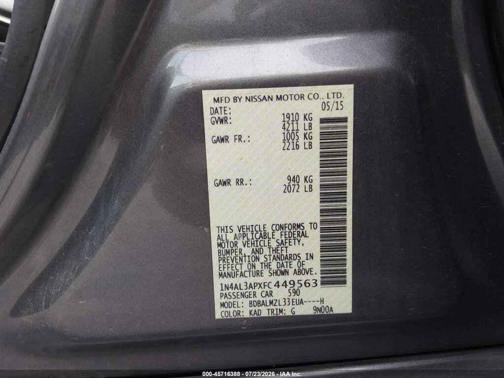 1N4AL3APXFC449563 2015 NISSAN ALTIMA photo no. 8