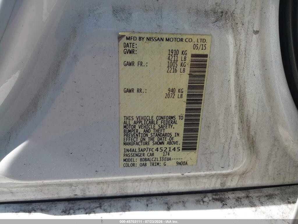 1N4AL3AP7FC452145 2015 NISSAN ALTIMA photo no. 9