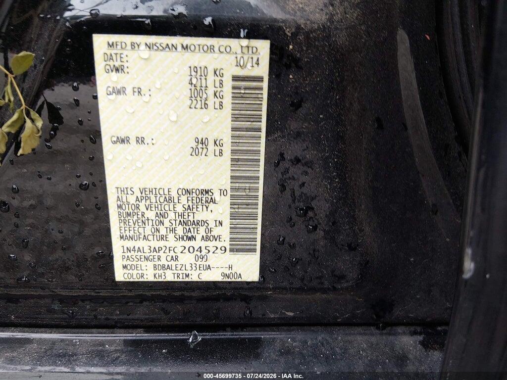1N4AL3AP2FC204529 2015 NISSAN ALTIMA photo no. 9
