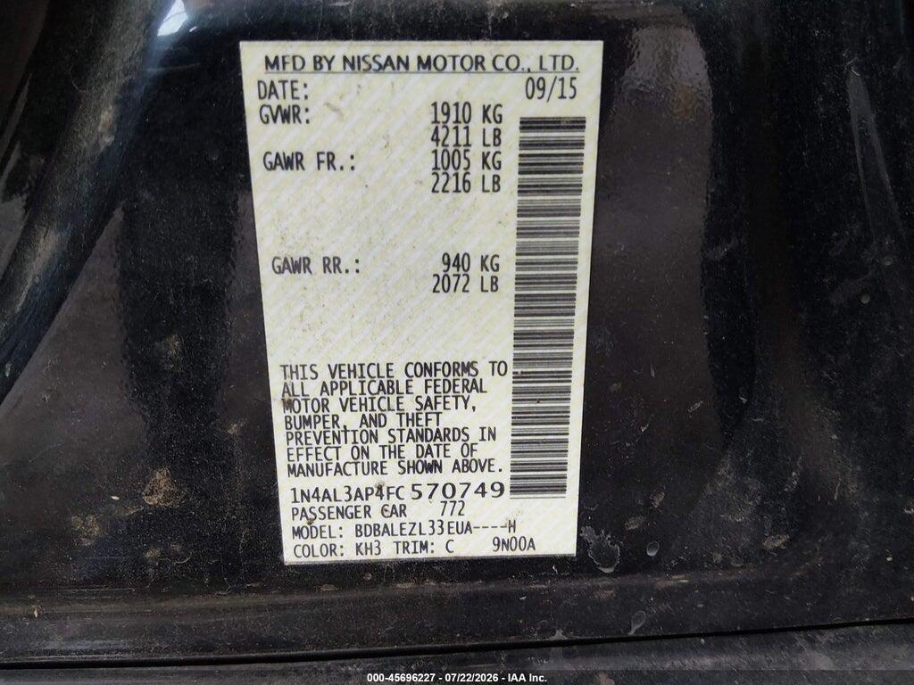 1N4AL3AP4FC570749 2015 NISSAN ALTIMA photo no. 9