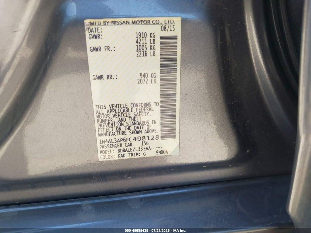 1N4AL3AP6FC498128 2015 NISSAN ALTIMA photo no. 9