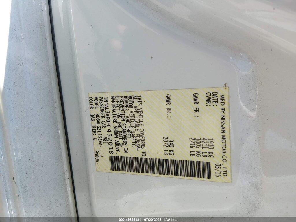 1N4AL3AP0FC452018 2015 NISSAN ALTIMA photo no. 9