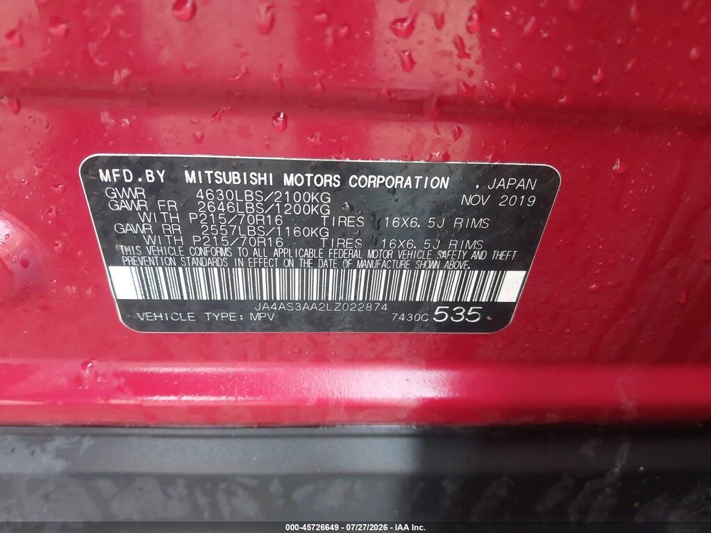 JA4AS3AA2LZ022874 2020 MITSUBISHI ECLIPSE CROSS photo no. 9