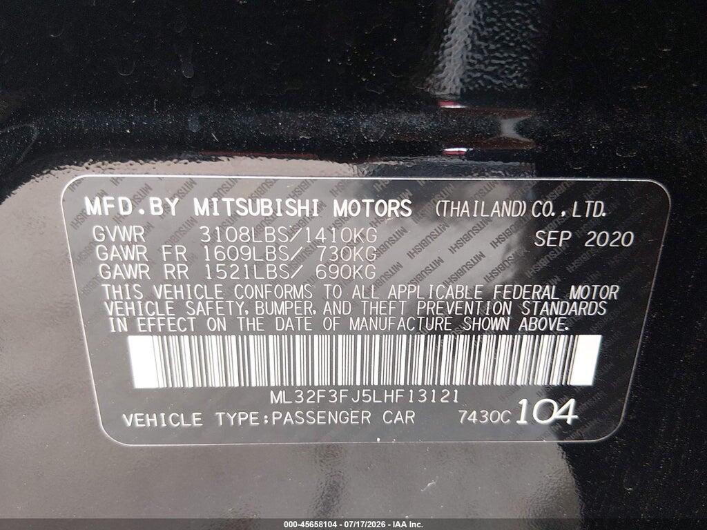 ML32F3FJ5LHF13121 2020 MITSUBISHI MIRAGE G4 photo no. 9