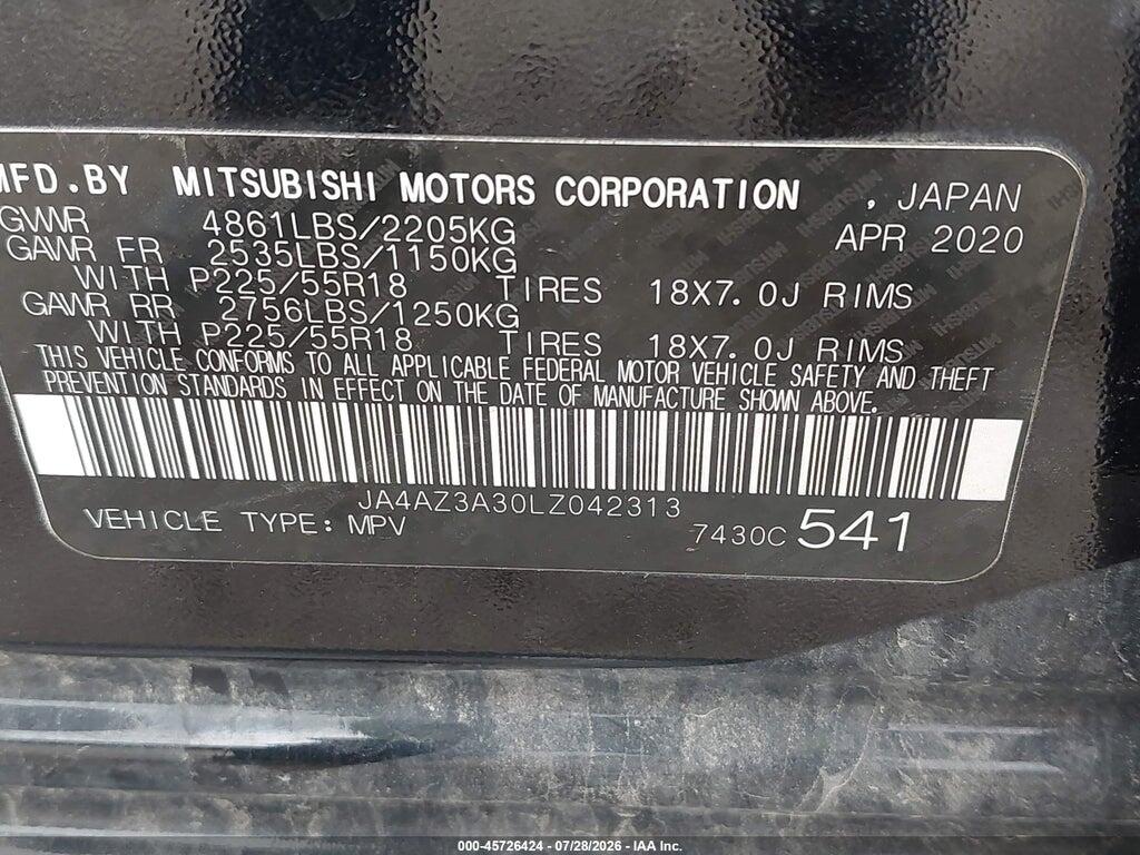 JA4AZ3A30LZ042313 2020 MITSUBISHI OUTLANDER photo no. 9