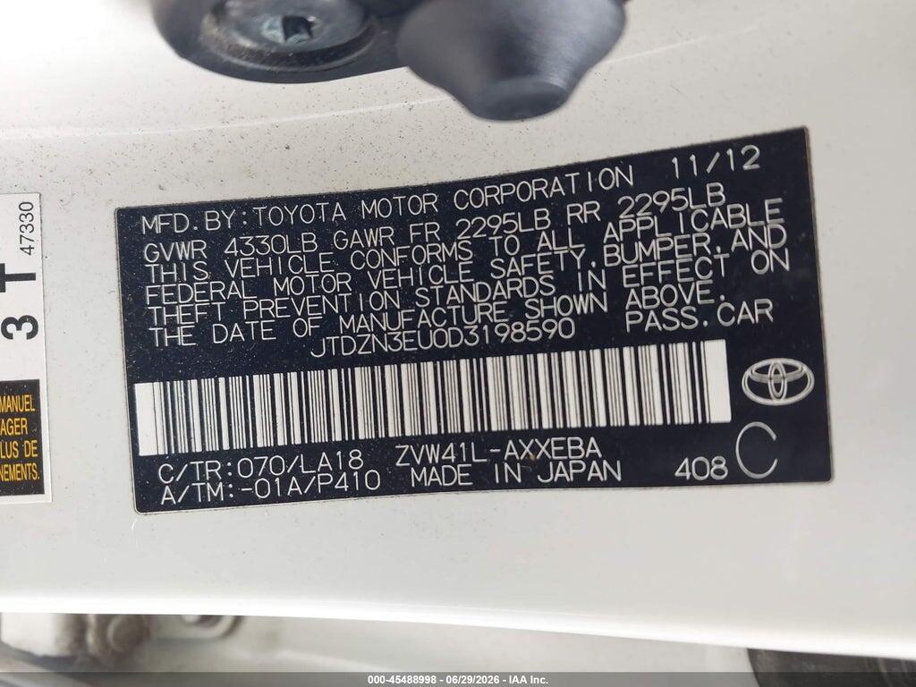 JTDZN3EU0D3198590 2013 TOYOTA PRIUS V photo no. 9