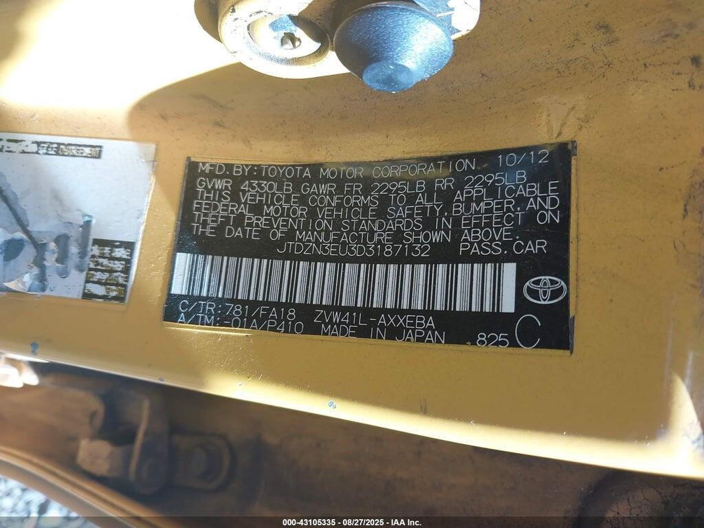 JTDZN3EU3D3187132 2013 TOYOTA PRIUS V photo no. 9