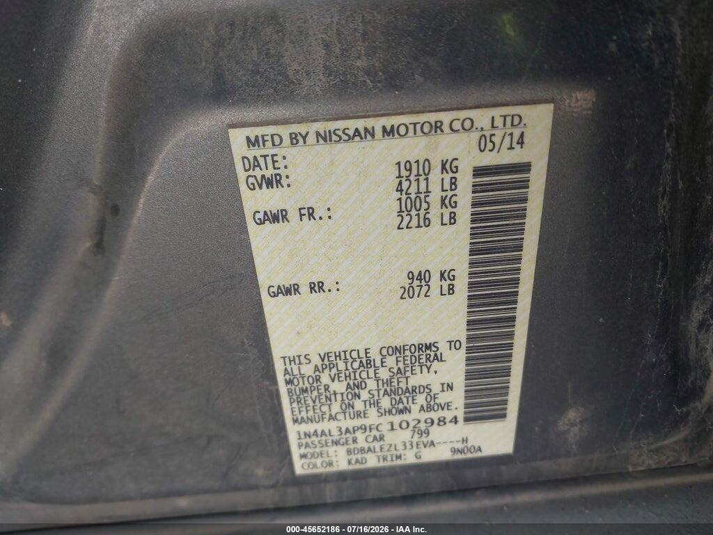 1N4AL3AP9FC102984 2015 NISSAN ALTIMA photo no. 9
