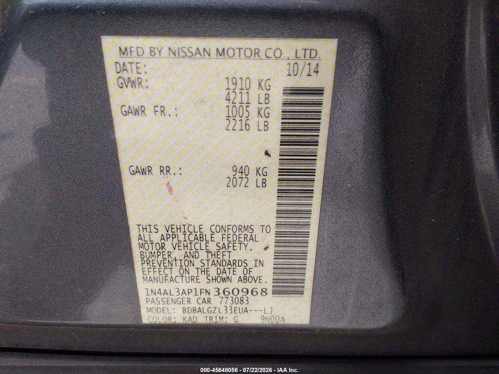 1N4AL3AP1FN360968 2015 NISSAN ALTIMA photo no. 9