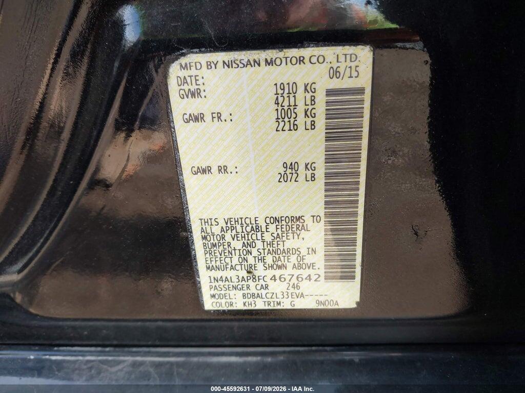 1N4AL3AP8FC467642 2015 NISSAN ALTIMA photo no. 9