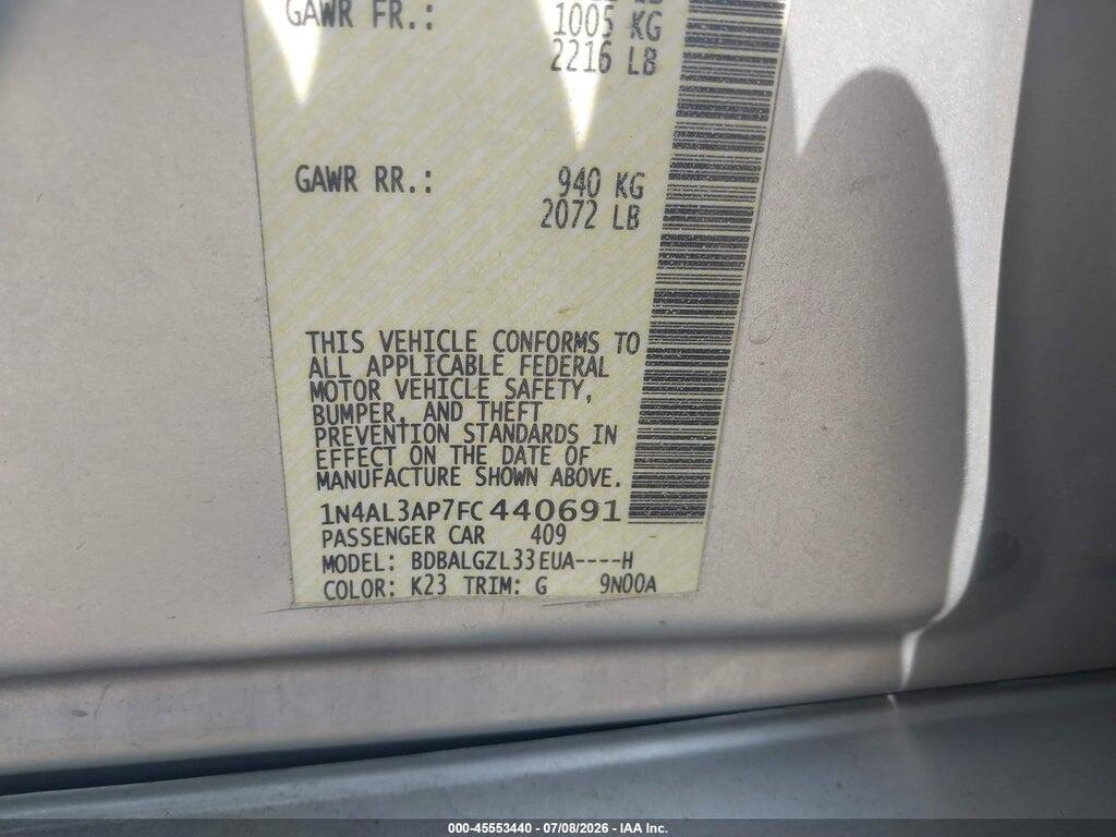 1N4AL3AP7FC440691 2015 NISSAN ALTIMA photo no. 9