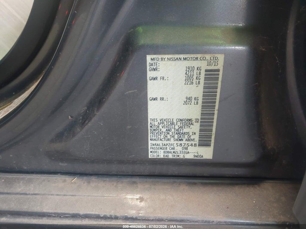 1N4AL3AP2FC587548 2015 NISSAN ALTIMA photo no. 9
