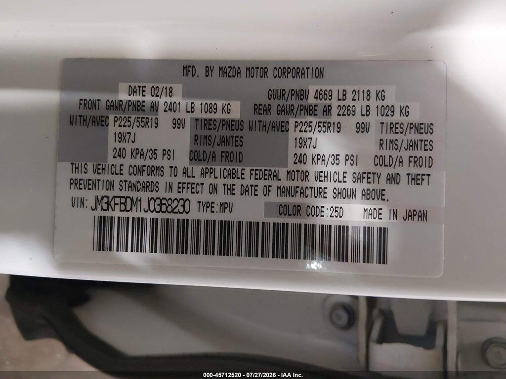 JM3KFBDM1J0368230 2018 MAZDA CX-5 photo no. 9