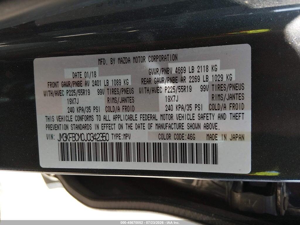 JM3KFBCM0J0342350 2018 MAZDA CX-5 photo no. 9