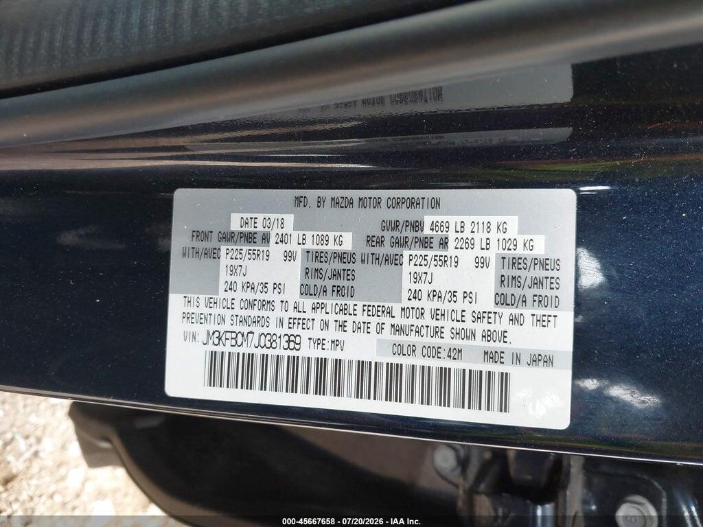 JM3KFBCM7J0381369 2018 MAZDA CX-5 photo no. 9