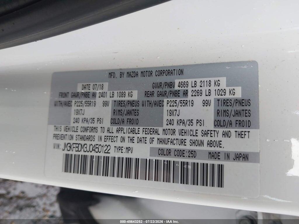 JM3KFBDM3J0450122 2018 MAZDA CX-5 photo no. 9