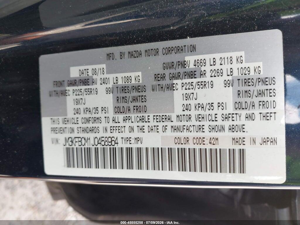 JM3KFBCM1J0458964 2018 MAZDA CX-5 photo no. 9