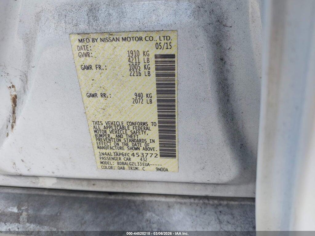 1N4AL3AP6FC453772 2015 NISSAN ALTIMA photo no. 9