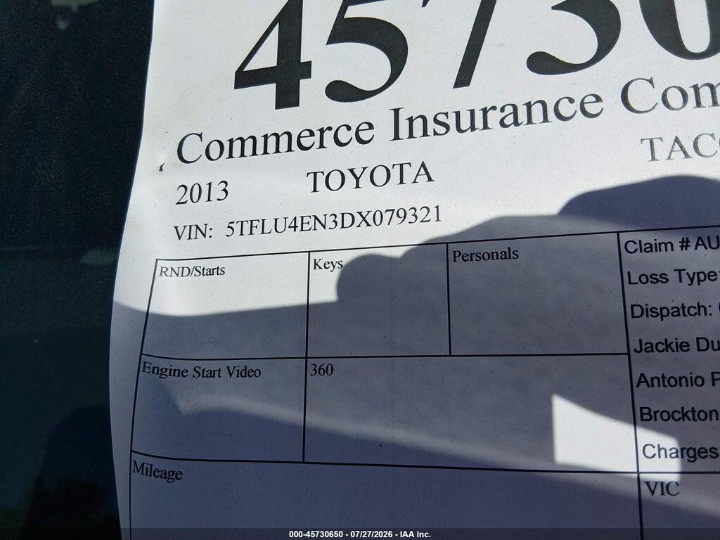 5TFLU4EN3DX079321 2013 TOYOTA TACOMA photo no. 9