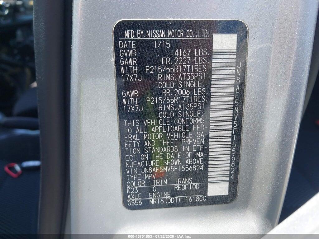 JN8AF5MV5FT556824 2015 NISSAN JUKE photo no. 9