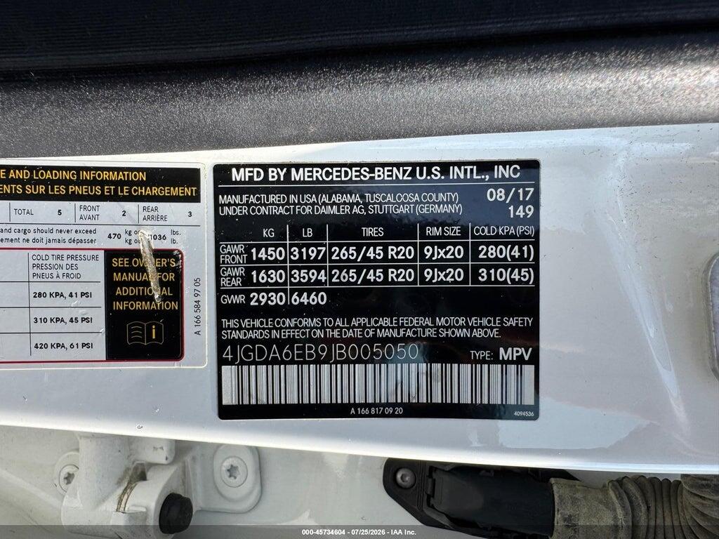 4JGDA6EB9JB005050 2018 MERCEDES-BENZ AMG GLE 43 photo no. 9