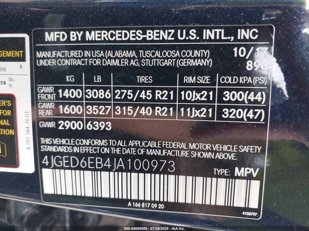 4JGED6EB4JA100973 2018 MERCEDES-BENZ AMG GLE 43 COUPE photo no. 9