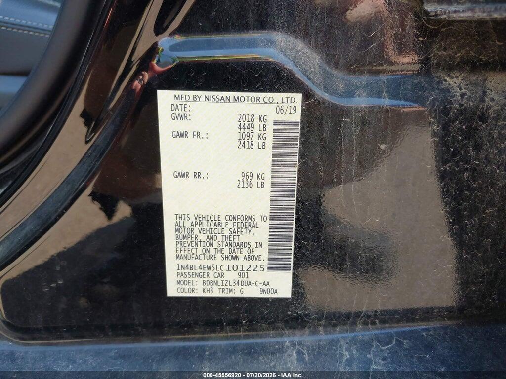 1N4BL4EW5LC101225 2020 NISSAN ALTIMA photo no. 9