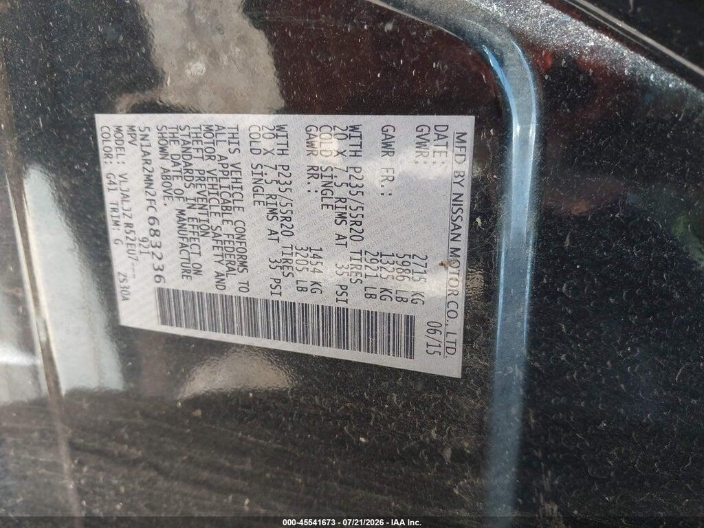 5N1AR2MN2FC683236 2015 NISSAN PATHFINDER photo no. 9