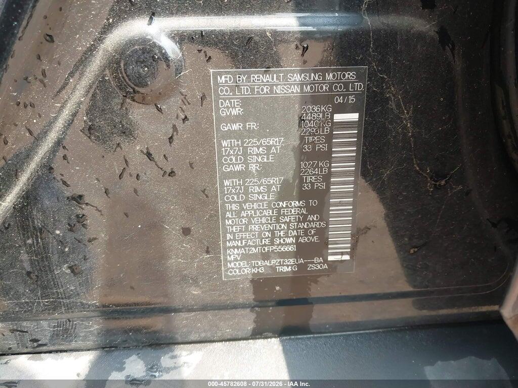 KNMAT2MT0FP556661 2015 NISSAN ROGUE photo no. 9