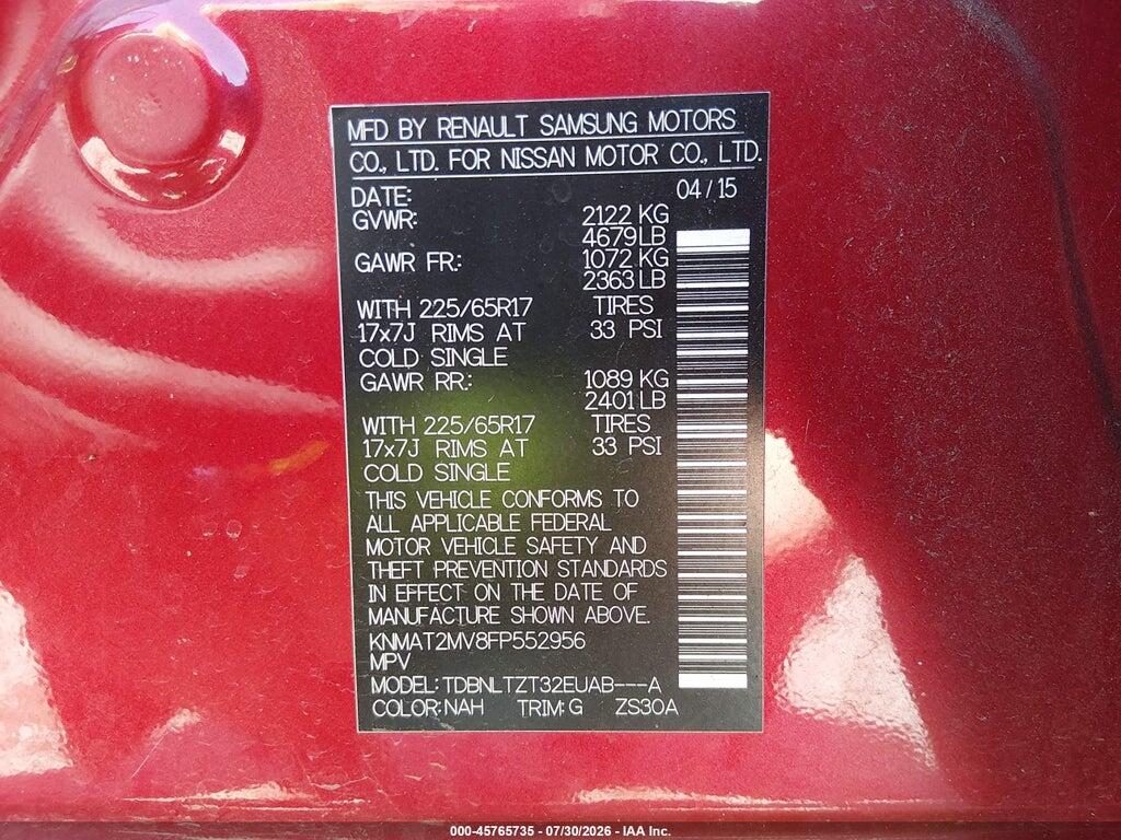 KNMAT2MV8FP552956 2015 NISSAN ROGUE photo no. 9