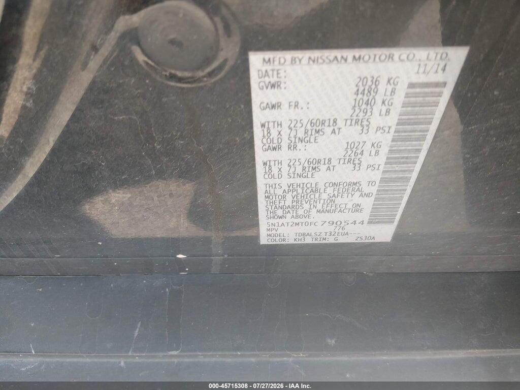 5N1AT2MT0FC790544 2015 NISSAN ROGUE photo no. 9
