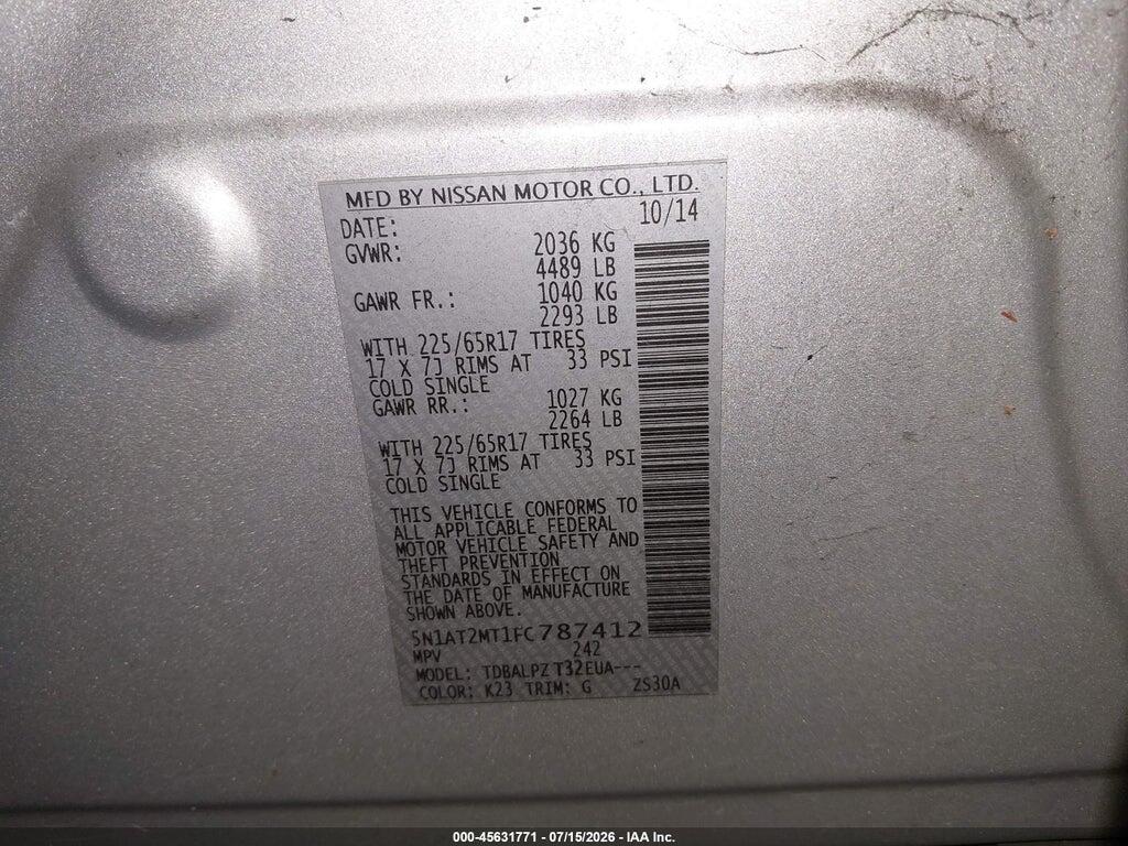 5N1AT2MT1FC787412 2015 NISSAN ROGUE photo no. 9