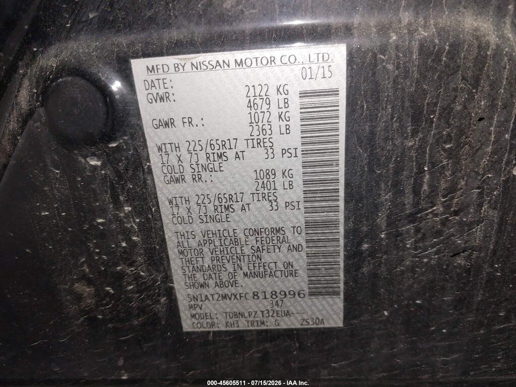 5N1AT2MVXFC818996 2015 NISSAN ROGUE photo no. 9