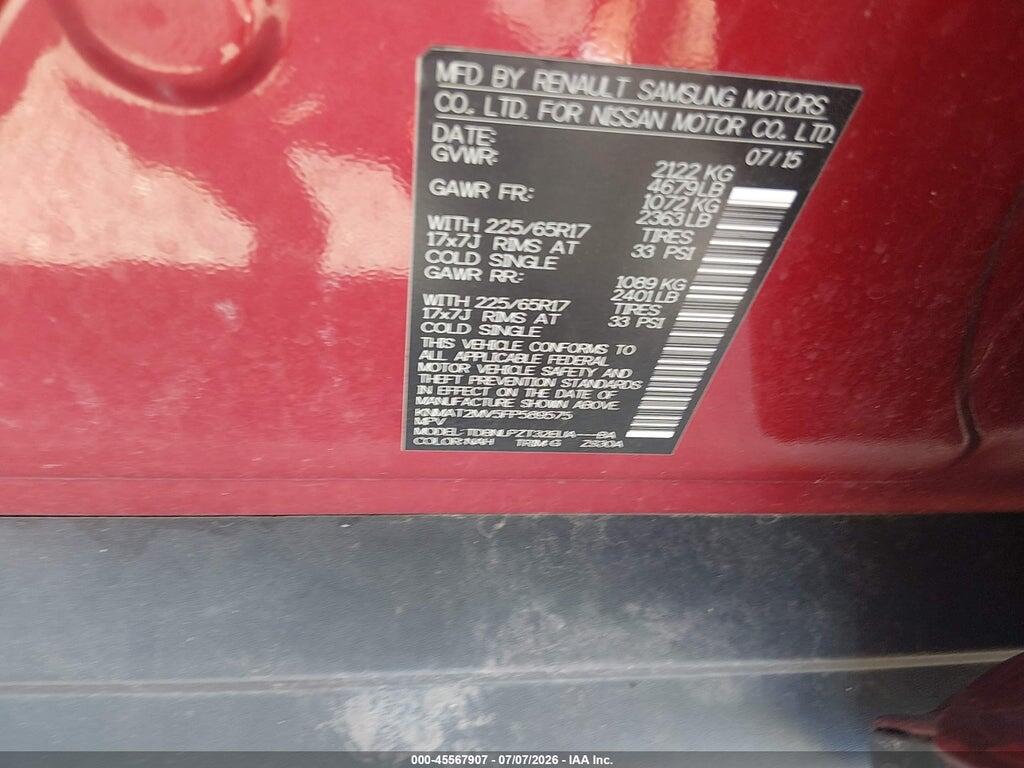 KNMAT2MV5FP589575 2015 NISSAN ROGUE photo no. 8