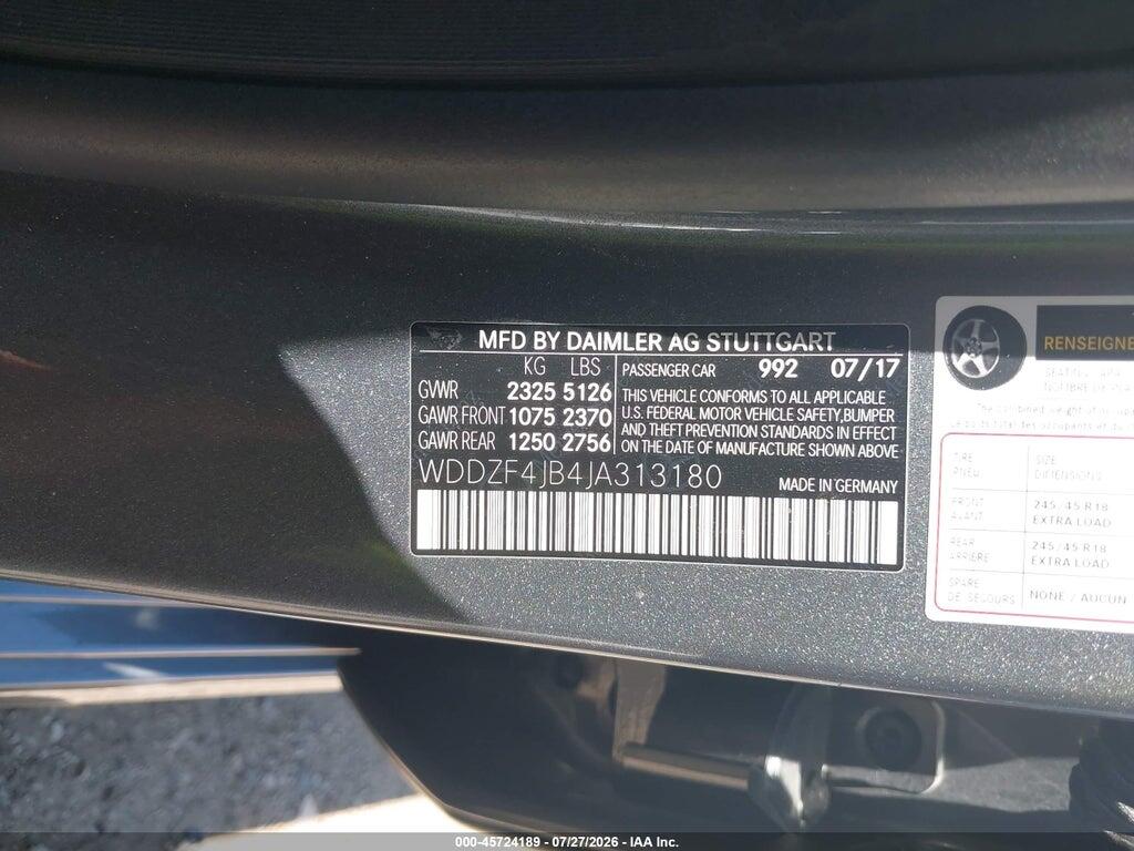 WDDZF4JB4JA313180 2018 MERCEDES-BENZ E 300 photo no. 9