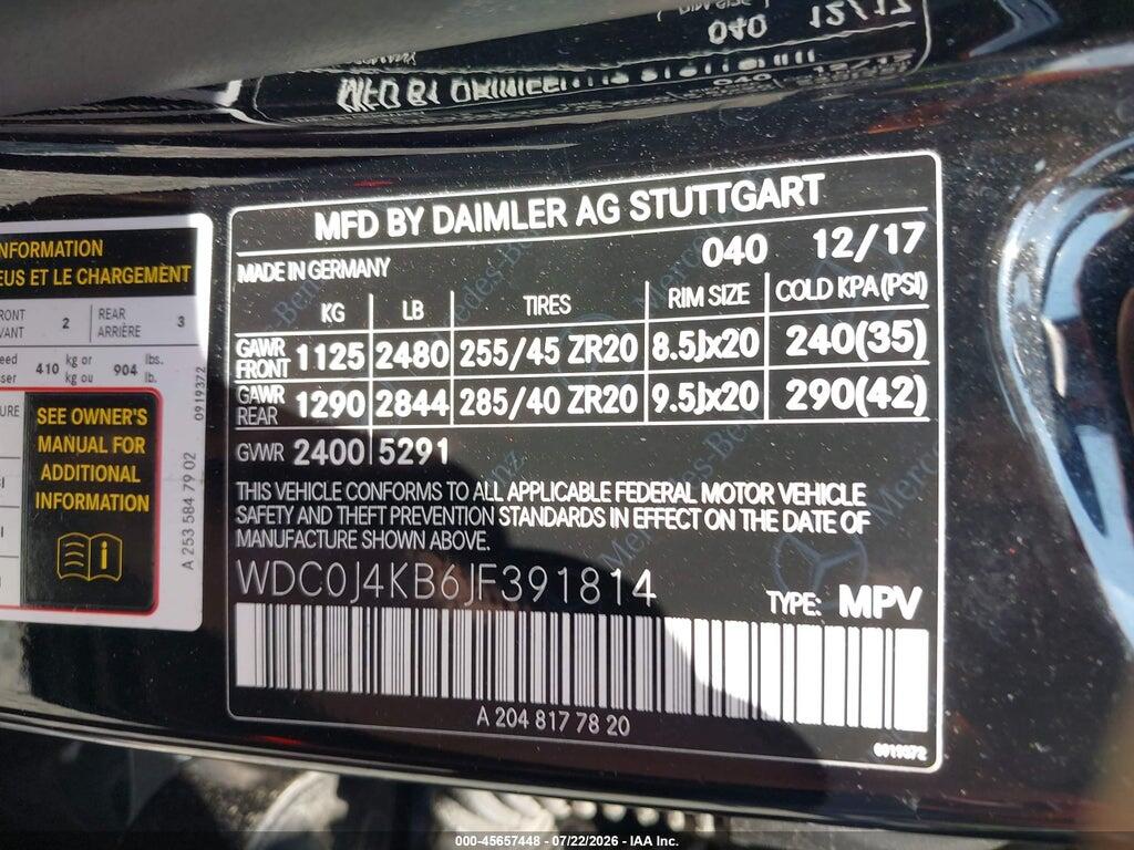 WDC0J4KB6JF391814 2018 MERCEDES-BENZ GLC 300 COUPE photo no. 9