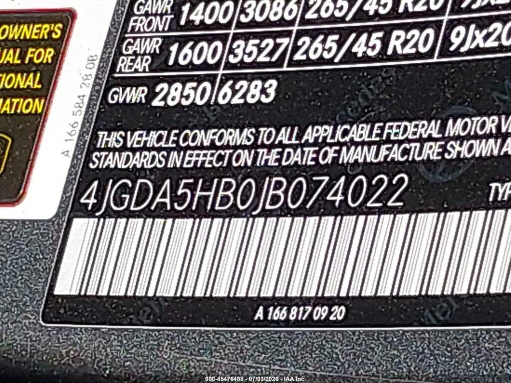 4JGDA5HB0JB074022 2018 MERCEDES-BENZ GLE 350 photo no. 9