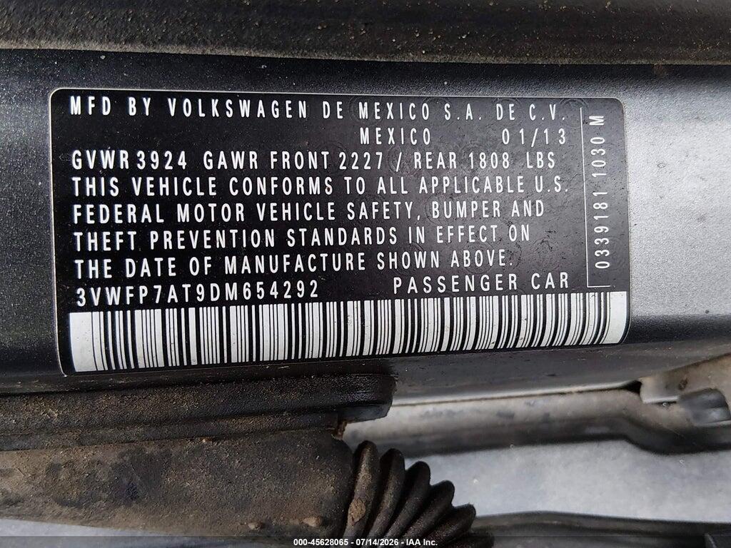 3VWFP7AT9DM654292 2013 VOLKSWAGEN BEETLE photo no. 9