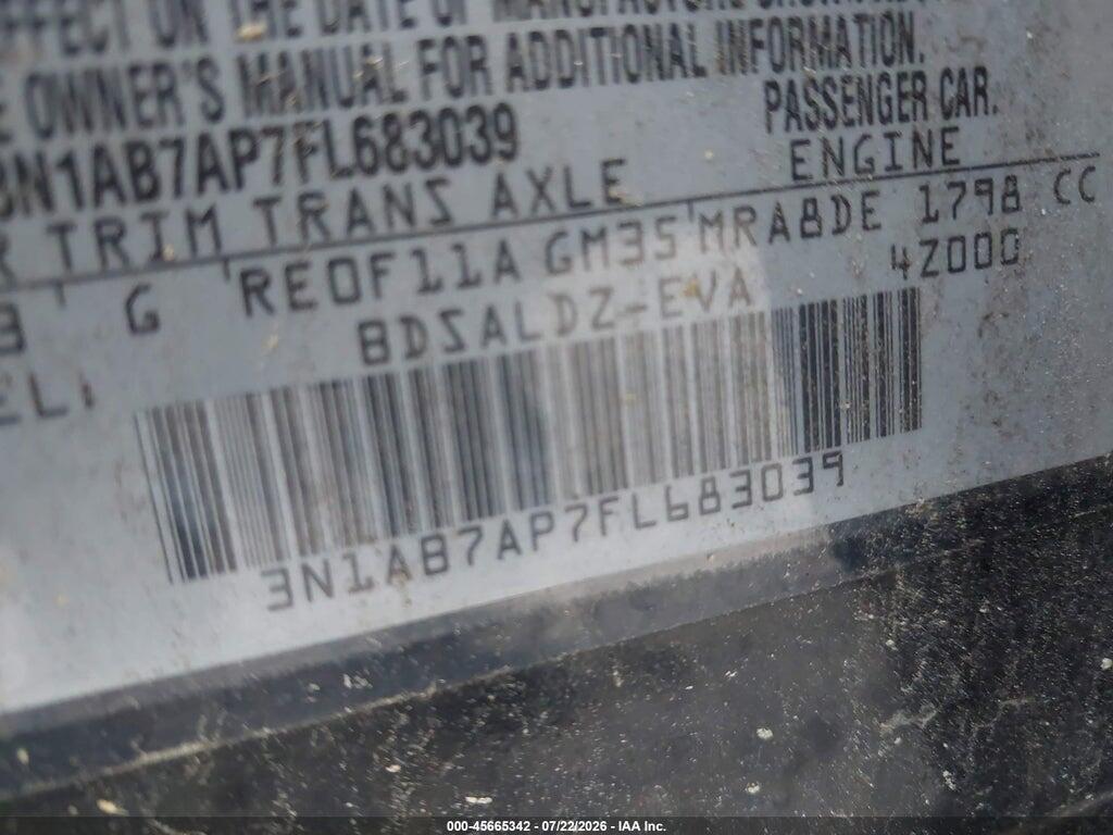3N1AB7AP7FL683039 2015 NISSAN SENTRA photo no. 9