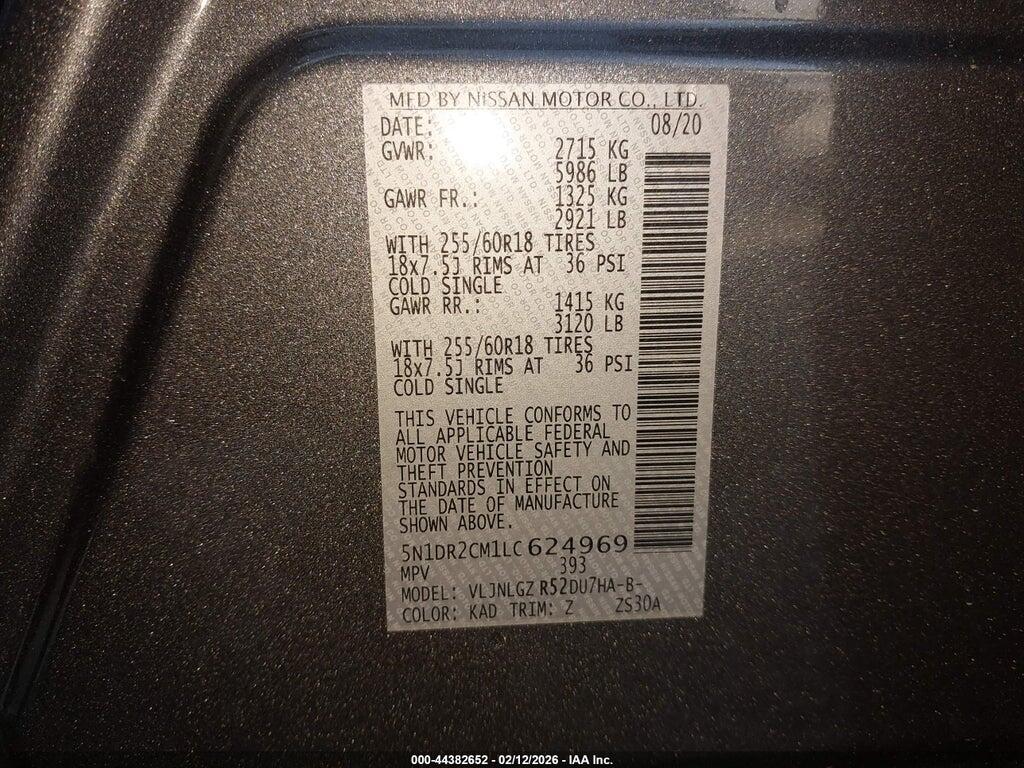 5N1DR2CM1LC624969 2020 NISSAN PATHFINDER photo no. 9