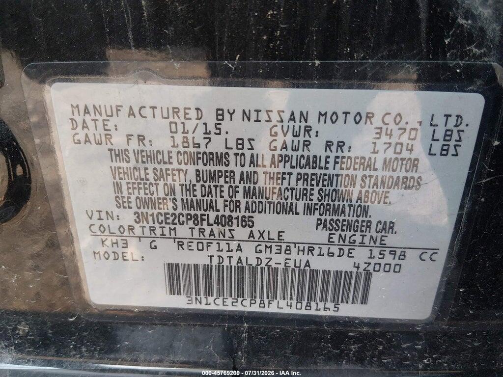 3N1CE2CP8FL408165 2015 NISSAN VERSA NOTE photo no. 9