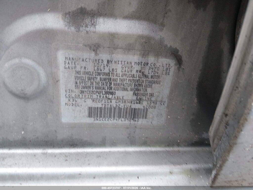 3N1CE2CP4FL390960 2015 NISSAN VERSA NOTE photo no. 9