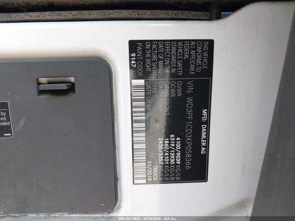 WD3PF1CD3KP058366 2019 MERCEDES-BENZ SPRINTER 2500 photo no. 4