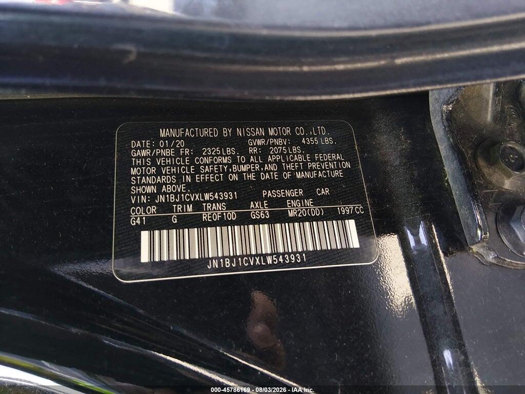 JN1BJ1CVXLW543931 2020 NISSAN ROGUE SPORT photo no. 9
