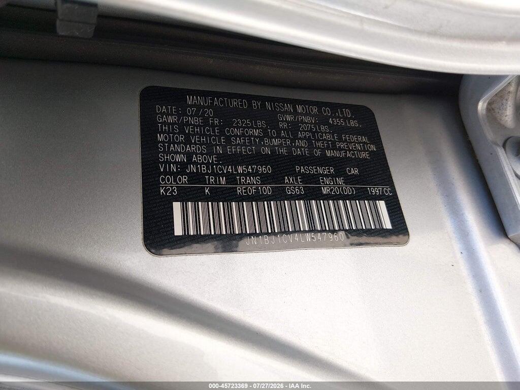 JN1BJ1CV4LW547960 2020 NISSAN ROGUE SPORT photo no. 9