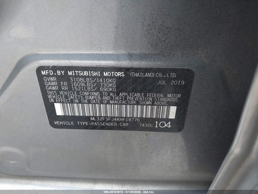 ML32F3FJ4KHF18776 2019 MITSUBISHI MIRAGE G4 photo no. 9