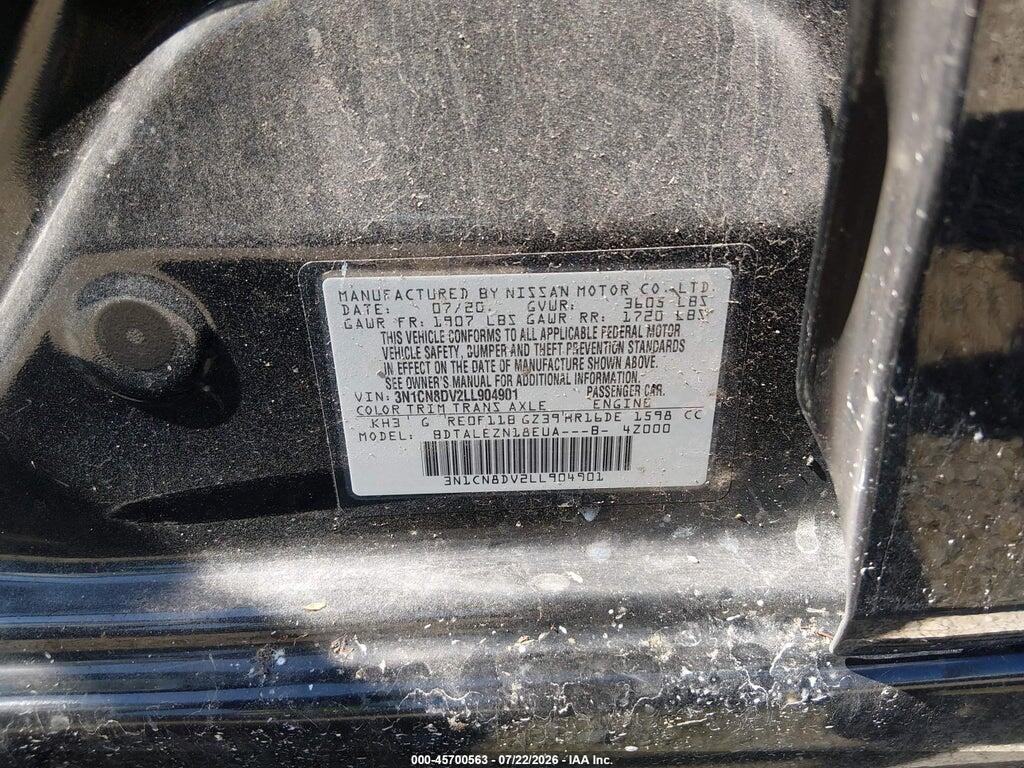 3N1CN8DV2LL904901 2020 NISSAN VERSA photo no. 9